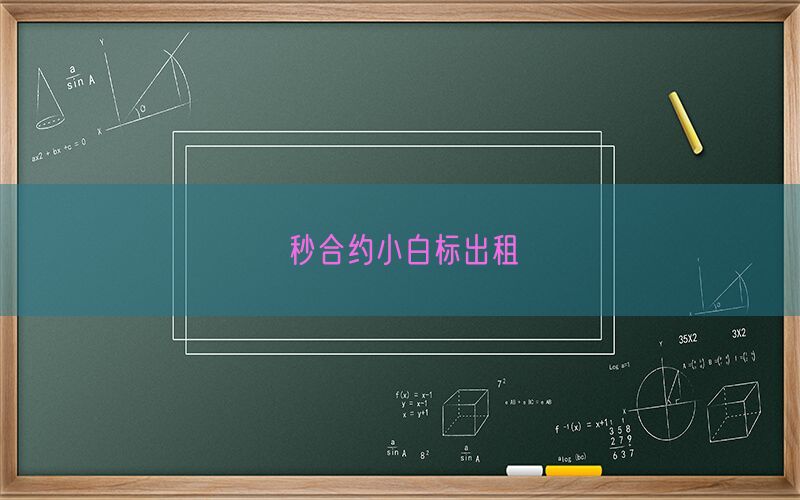 秒合约小白标出租(图1)