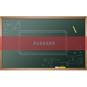 黄金盘系统租用